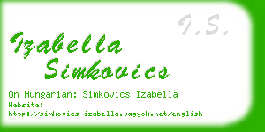 izabella simkovics business card